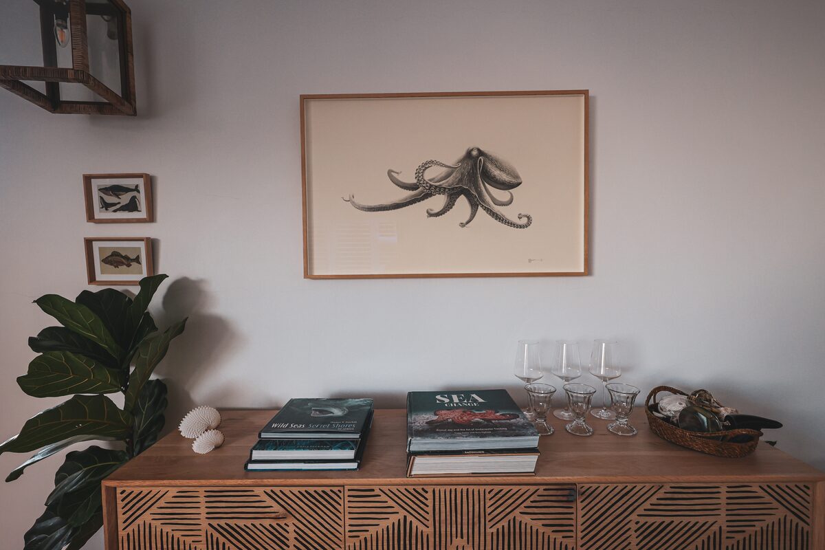 Interior detail and artwork
